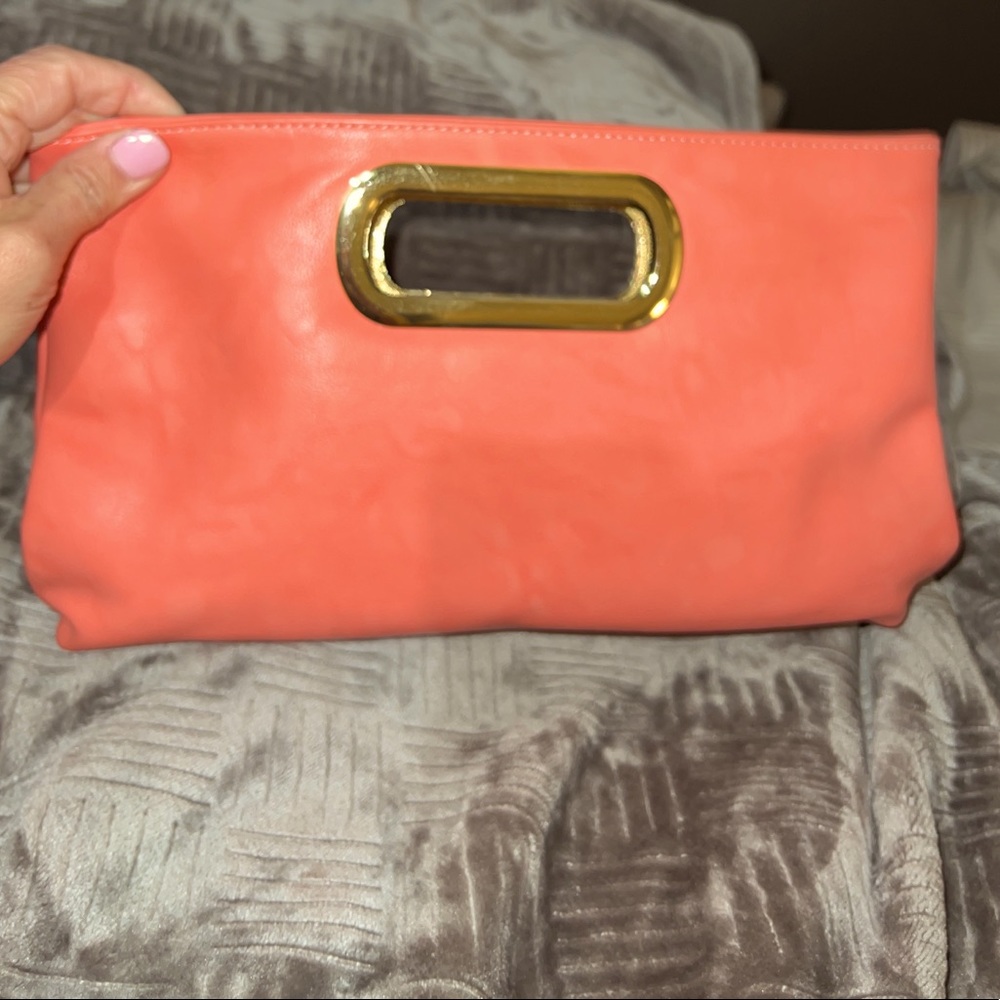 Like NEW!Coral shoulder purse.